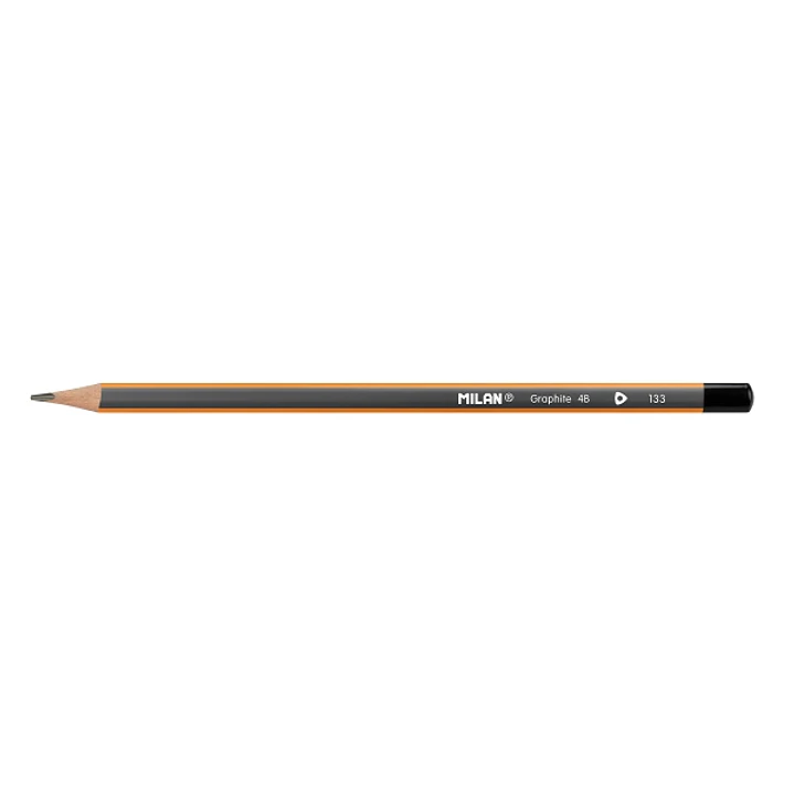 Milan Lapices de Grafito 4B - Triangular - Color Naranja 1