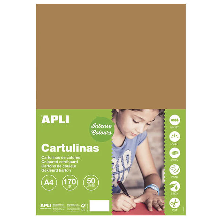 Apli Cartulina Avellana A4 170g 50 Hojas 1
