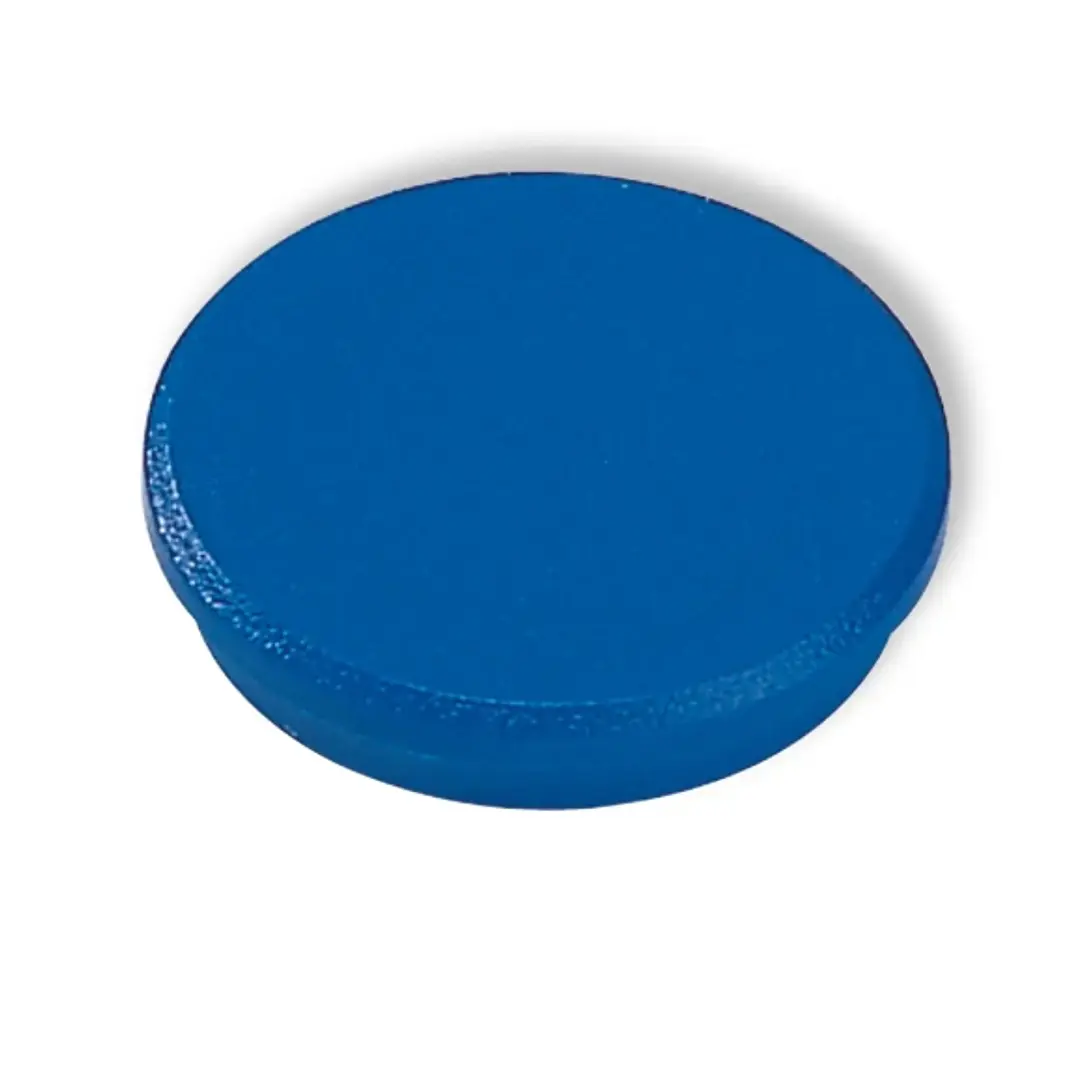 Dahle 95532 Pack de 10 Imanes para Pizarra Blanca - Diametro de 32mm - Color Azul 1
