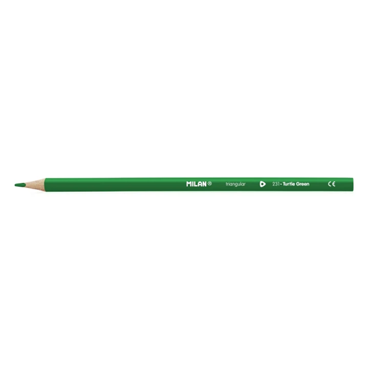 Milan Unicolor Lapices de Color Verde Oscuro - Triangular - Color Verde Oscuro 1