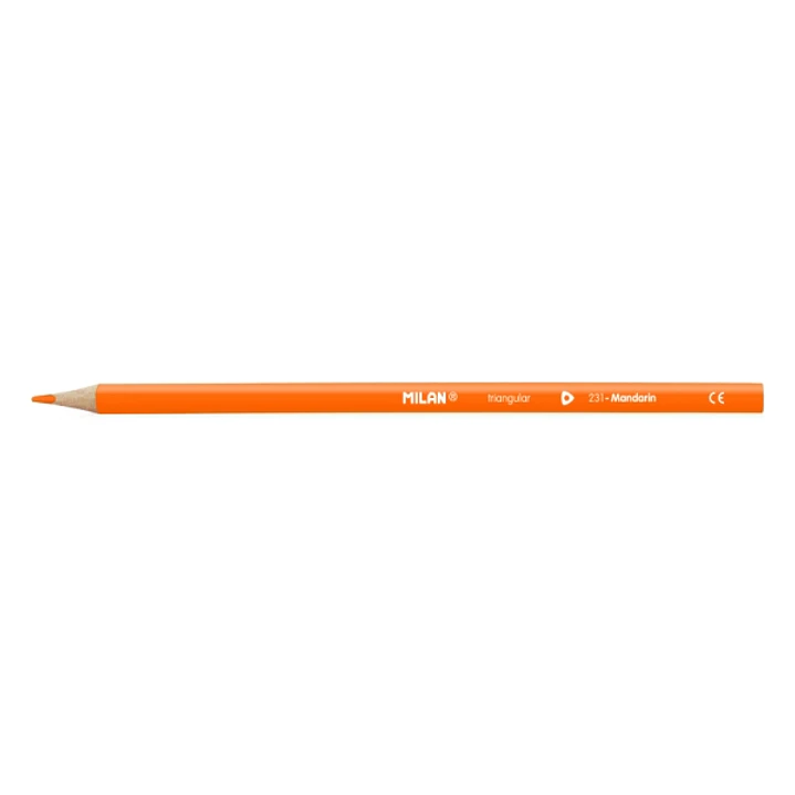 Milan Unicolor Lapices de Color Naranja - Triangular - Color Naranja 1