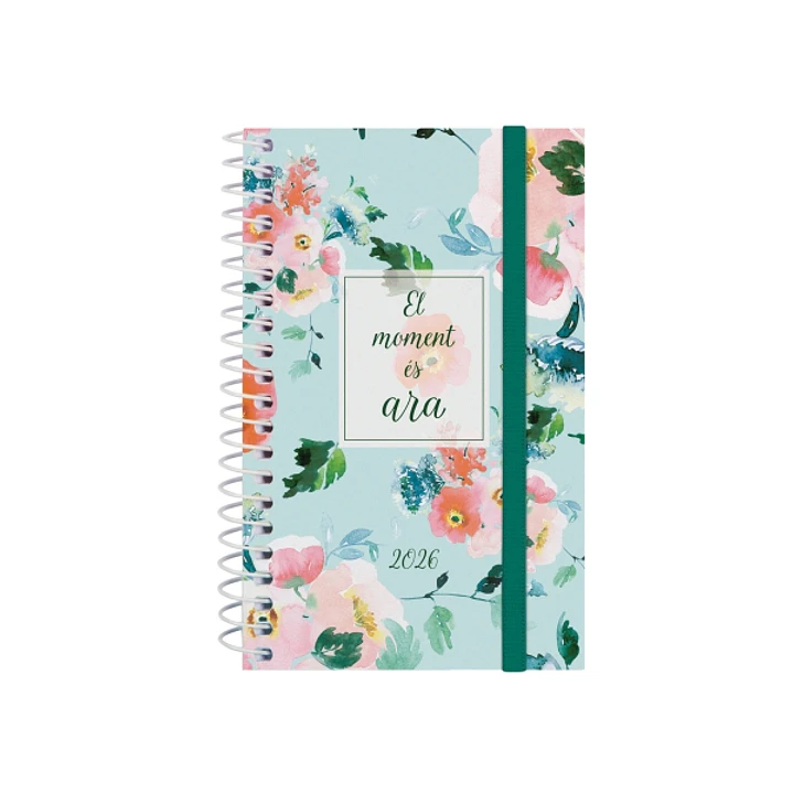 Finocam Design Collection Agenda de Espiral en Catalan - Anual 2026 - Tapa Ligera - Formato E3 - 85x14x127mm - Semana Vista Horizontal - Tematica de F 1