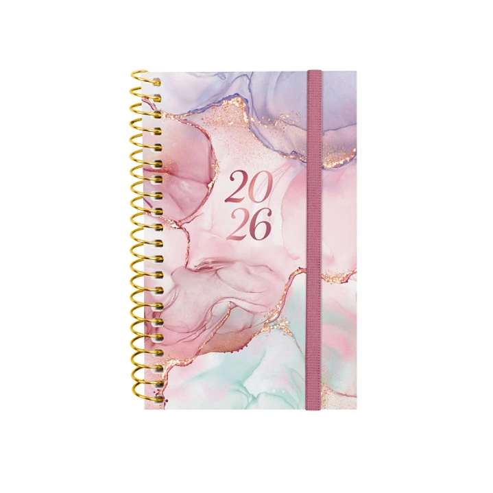 Finocam Design Collection Agenda de Espiral en Catalan - Anual 2026 - Tapa Ligera - Formato E3 - 85x14x127mm - Semana Vista Horizontal - Color Varios 1