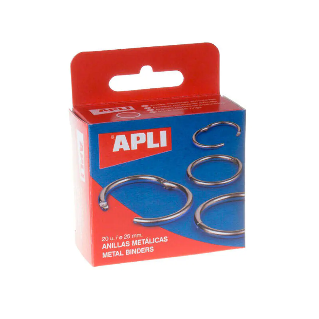 Apli Pack de 20 Anillas Metalicas Articuladas Ø25 mm 1