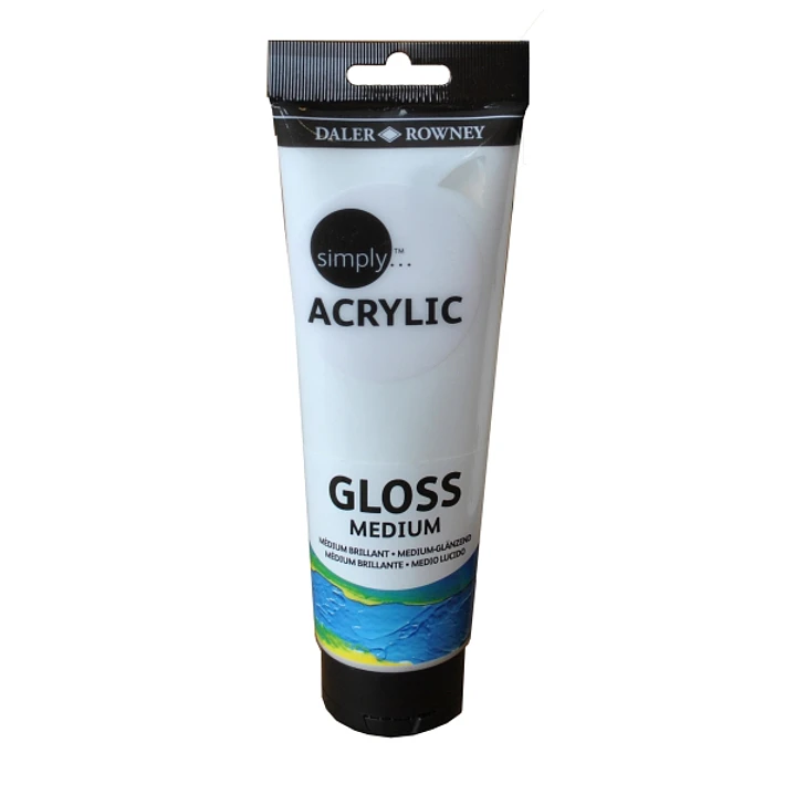 Daler Rowney Simply Medium para Acabado Brillante - Tubo de Plastico - 250ml 1