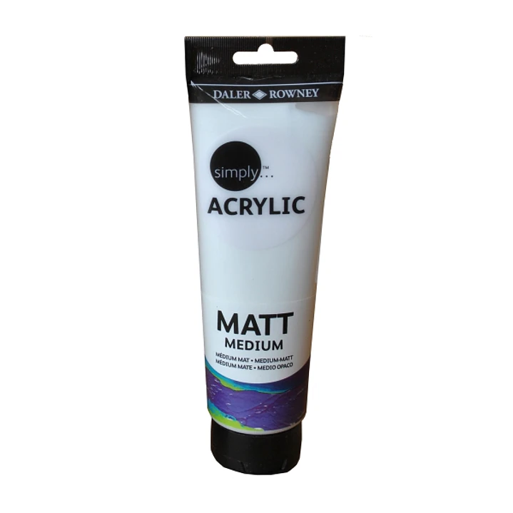 Daler Rowney Simply Medium para Acabado Mate - Tubo de Plastico - 250ml 1