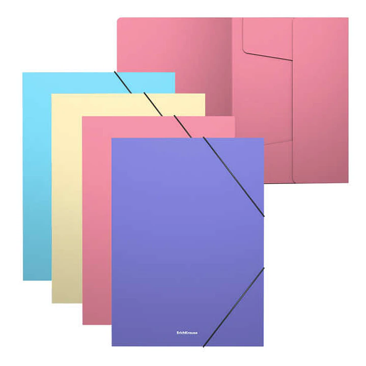 Erichkrause Pack de 4 Carpetas Solapas Matt Pastel A4 - Fabricadas en Polipropileno - Colores Surtidos 1