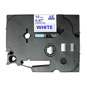 Brother TZe233 Cinta Laminada Generica de Etiquetas - Texto azul sobre fondo blanco - Ancho 12mm x 8 metros