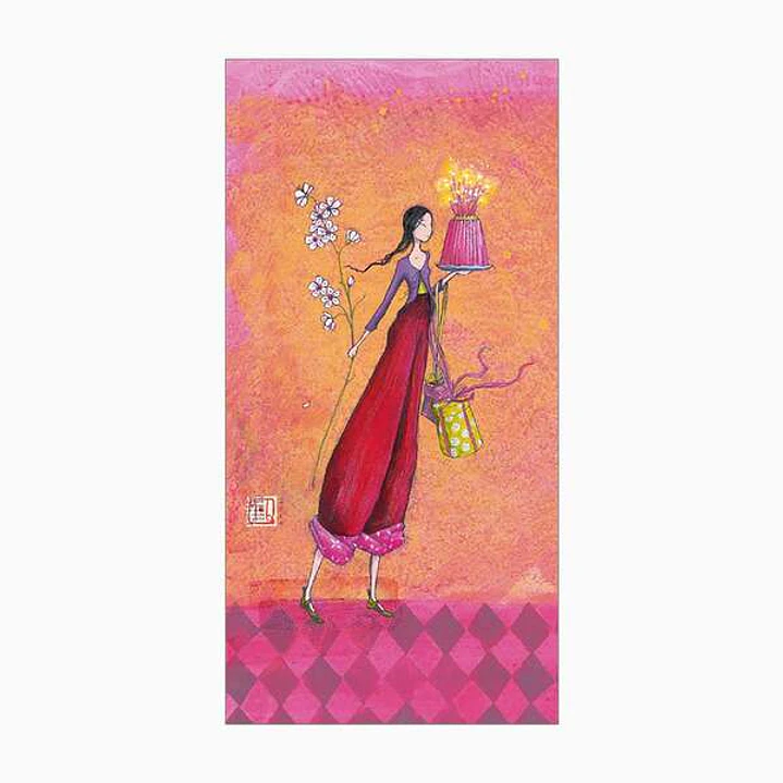 Pictura Aquarupella Gaëlle Boissonnard Tarjeta Doble 10.5x21cm - Acabado en Barniz de Relieve UV Grueso - Laminado Mate de Tacto Suave - Papel con Cer 1