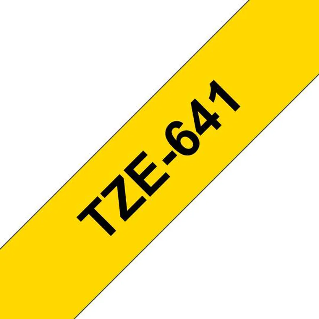 Brother TZe641 Cinta Laminada Generica de Etiquetas - Texto negro sobre fondo amarillo - Ancho 18mm x 8 metros 1