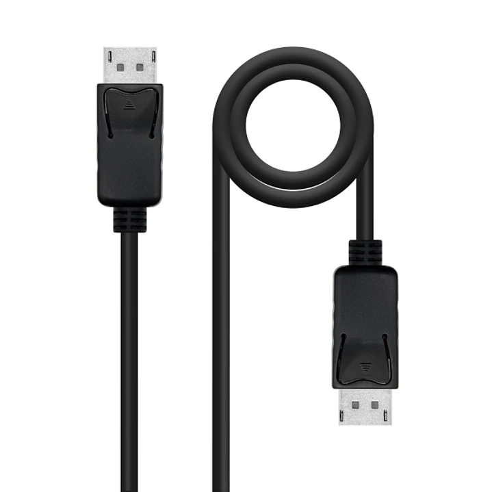 Nanocable Cable Displayport 1.2 CCS DP/M-DP/M - Longitud 1.5m - Soporta Resoluciones de Video de hasta 4K - Color Negro 1