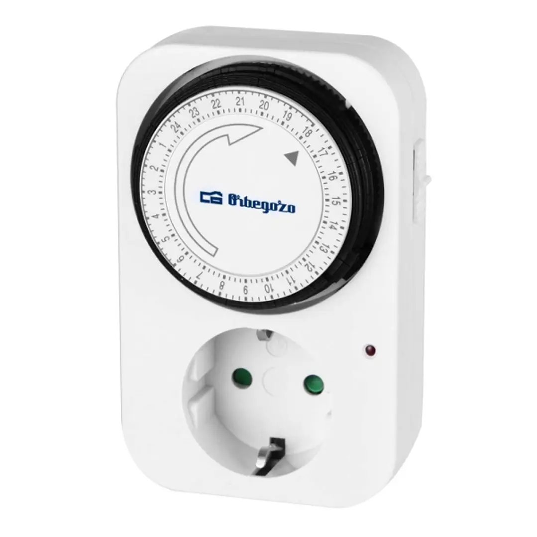 Orbegozo PG 02 Programador 24 Horas - Potencia hasta 3500W - Uso Facil e Intuitivo - Intervalos de 15 Minutos - Color Blanco 1