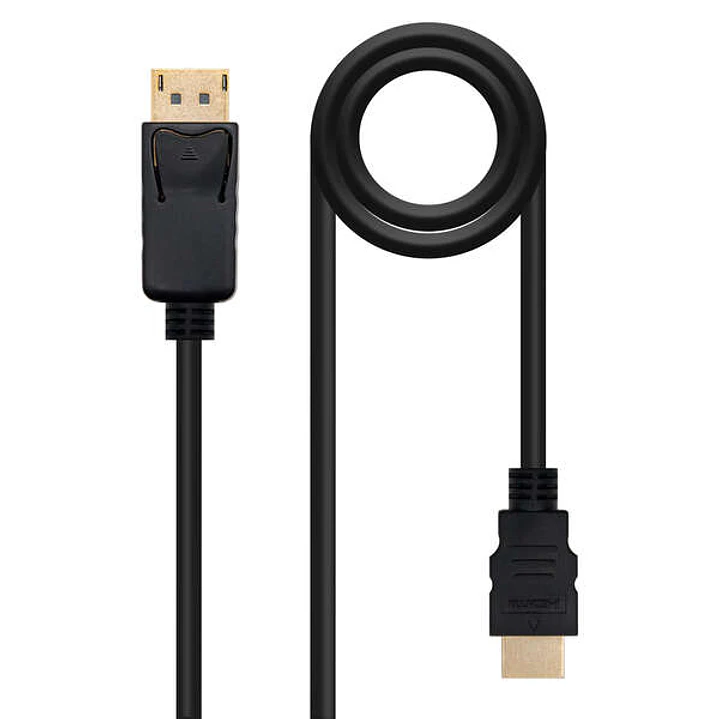 Nanocable Cable Conversor DISPLAYPORT a HDMI - DP/M - HDMI/M - 0.5 m - Color Negro 1