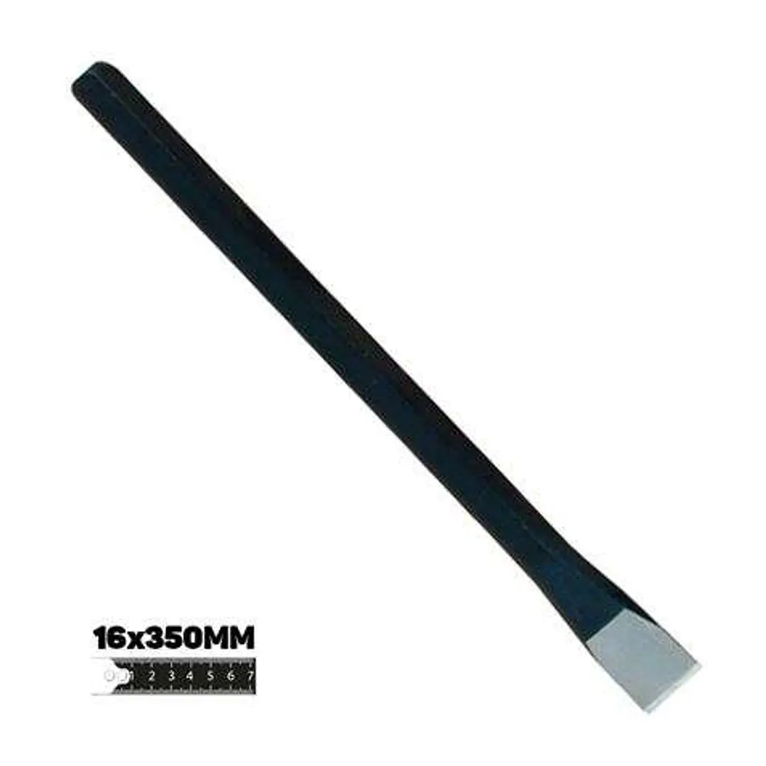 Blim Barra de Acero al Carbono Resistente - Medidas: 16 X 350 mm - Alta Calidad y Resistencia al Impacto - Color Negro 1