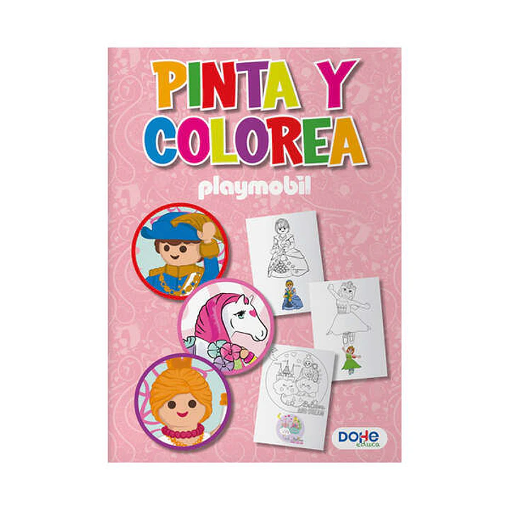 Dohe Libro de Colorear Playmobil Princess - Cubierta de Cartulina de 350gr - Interior de 30 Hojas de 120gr - Ideal para Lapices de Colores y Pinturas  1