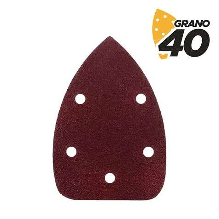 Blim Pack de 10 Lijas con Velcro para Lijadora BL0124 - Grano 40 - Formato Triangular 1
