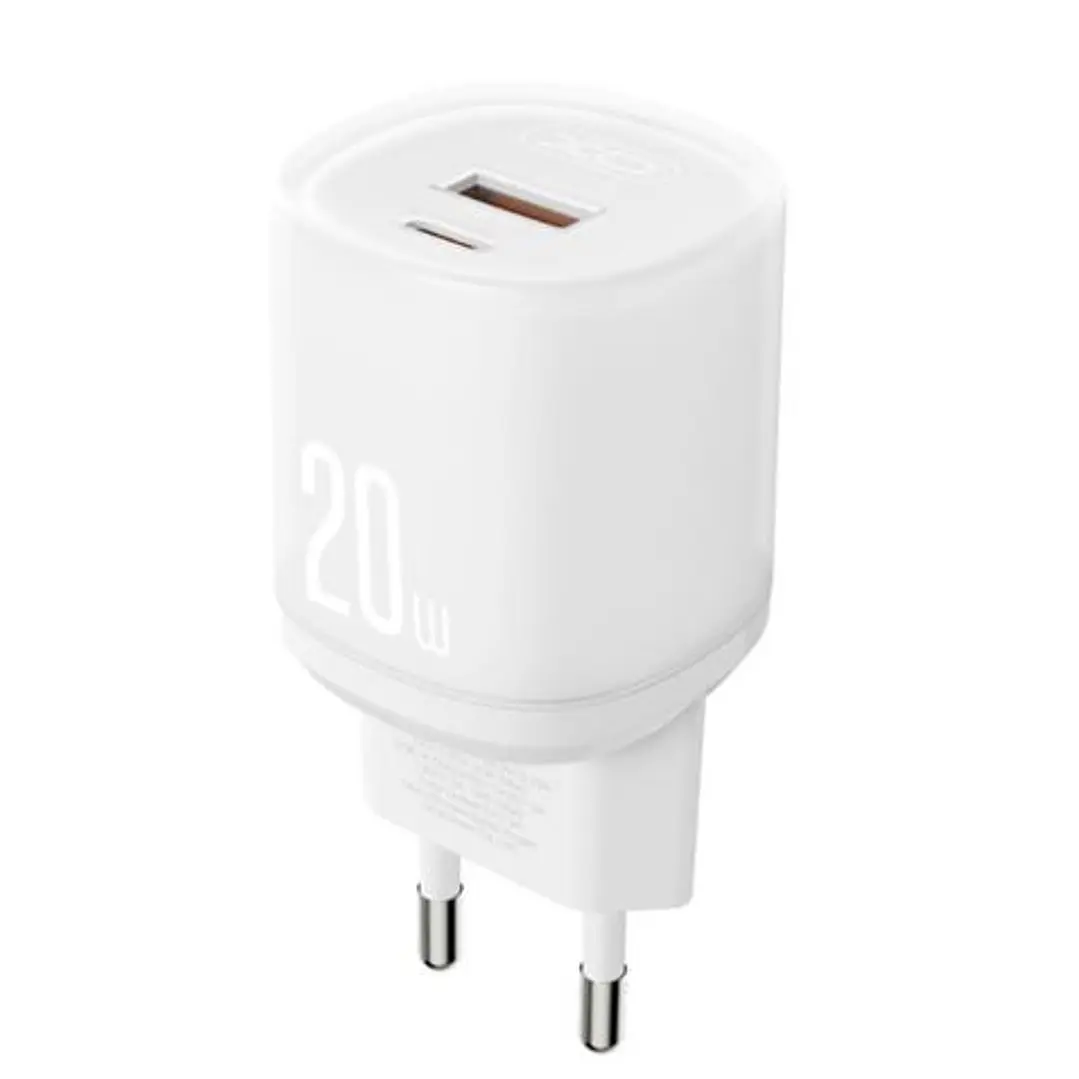 XO L144 Cargador de Corriente 20W - USB-A y USB-C - PD 3.0 - Color Blanco 1