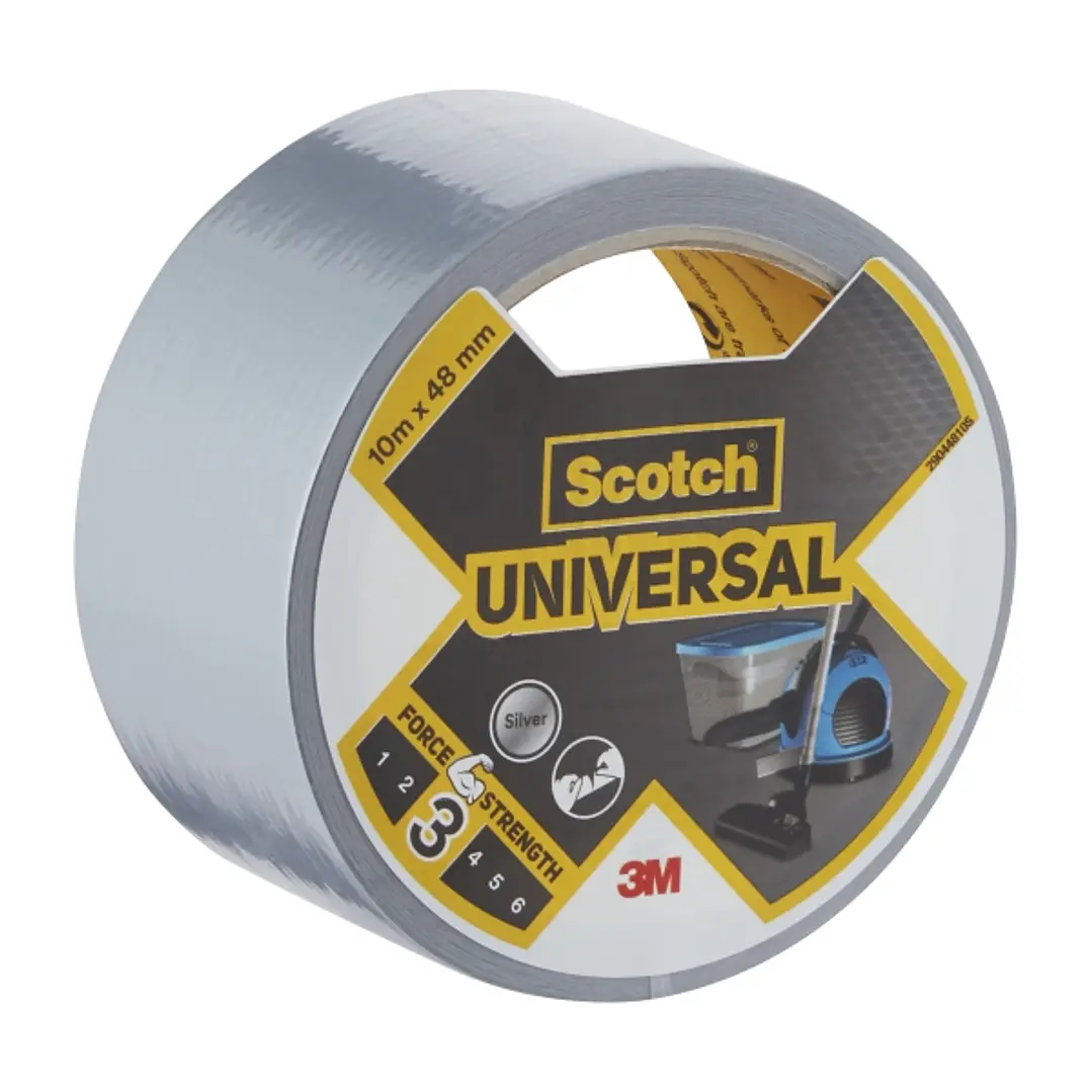 Scotch Universal Cinta Adhesiva Americana - 10m x 48mm - Color Gris Metalizado 1