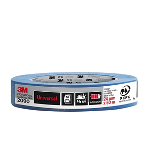 3M Cinta de Enmascarar Profesional - Multisuperficie - 24mm x 50m - 100% PEFC - Color Azul