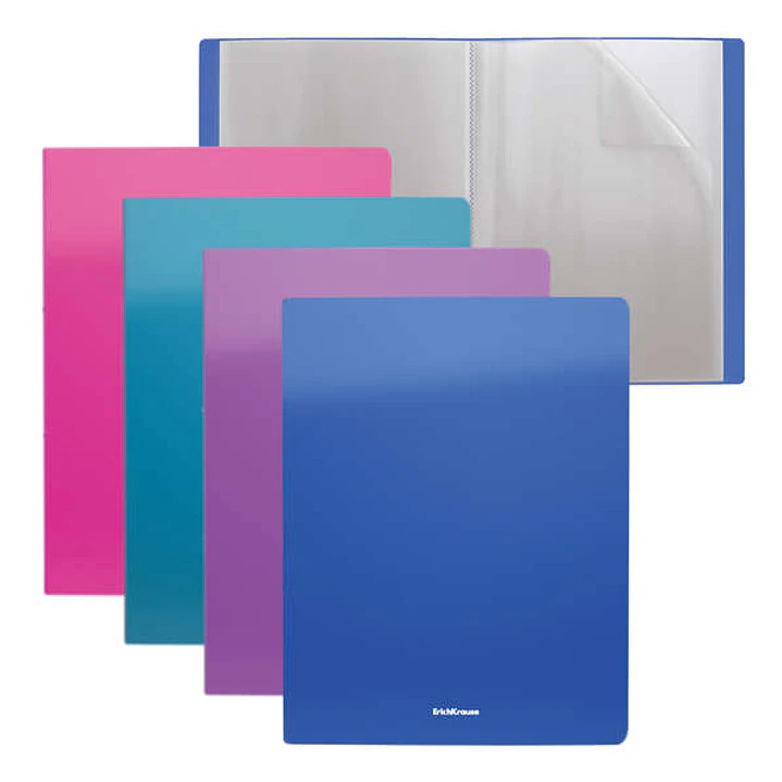 Erichkrause Carpetas con Fundas Matt Vivid - 20 Fundas A4 - Colores Surtidos 1
