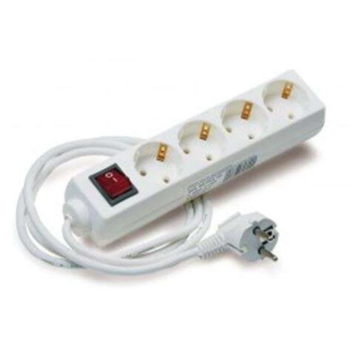 Elbat Regleta Alimentacion - 4x Schukos - Interruptor On/Off - Cable de 1.50m 1