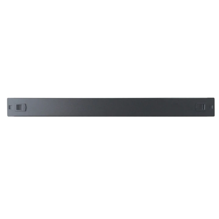WP Tapa Delantera para Armario 1U - Instalacion sin Tornillos - 490x15x55mm - Color Negro 1