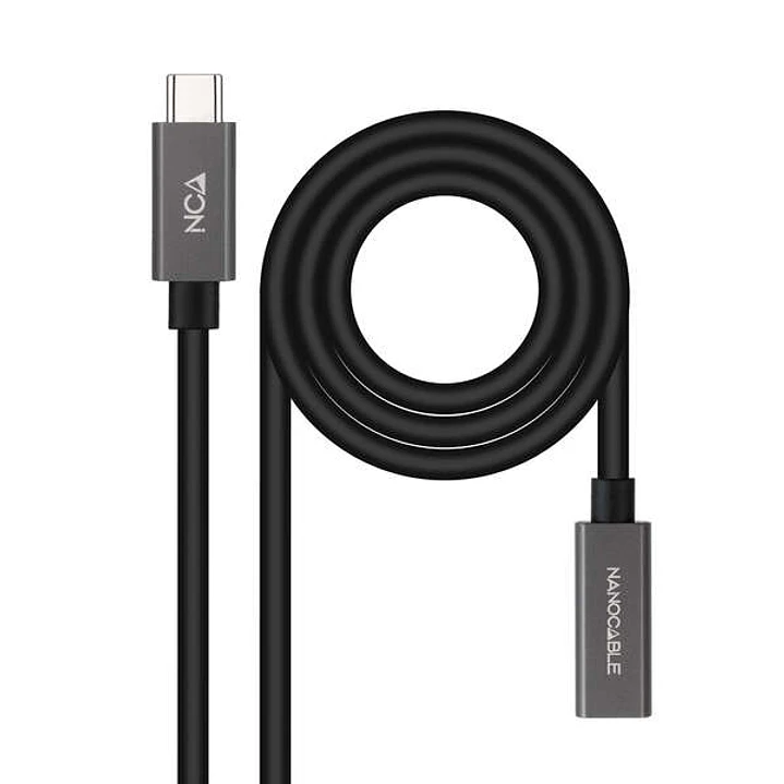 Nanocable Cable USB 3.2 Gen2x2 60W 4K/60Hz USB-C M/H - 0.5m - Color Negro 1