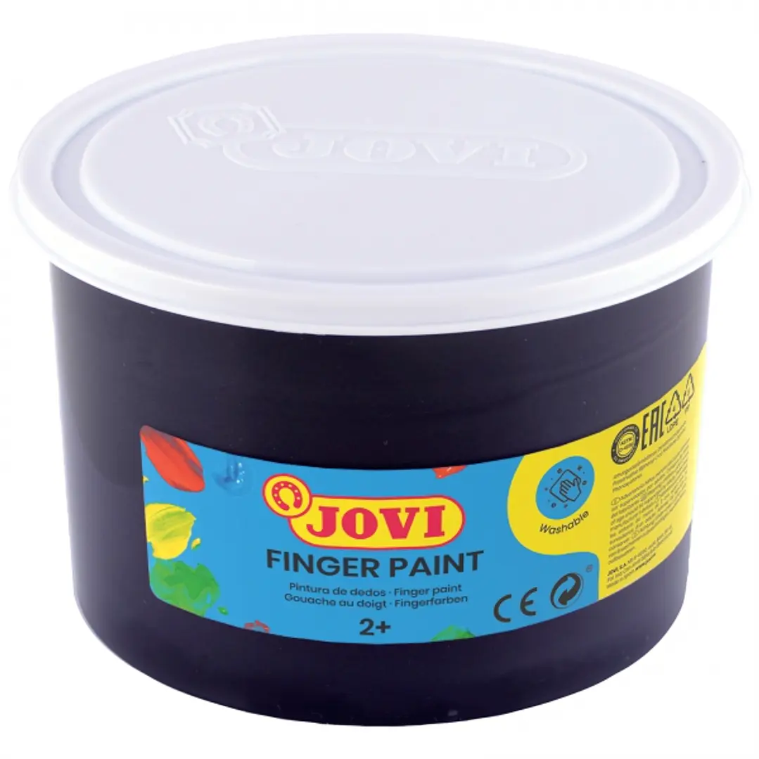 Jovi Finger Paint Bote de 500ml Pintura de Dedos - Ingredientes Naturales - Colores Mezclables - Textura Gelatinosa - Lavable - sin Gluten - No Toxico 1