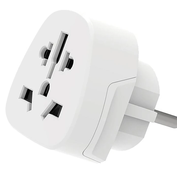 Ewent EW1480 Adaptador de Viaje Universal - USA, UK, AUS y Europa a Schuko - Color Blanco 1