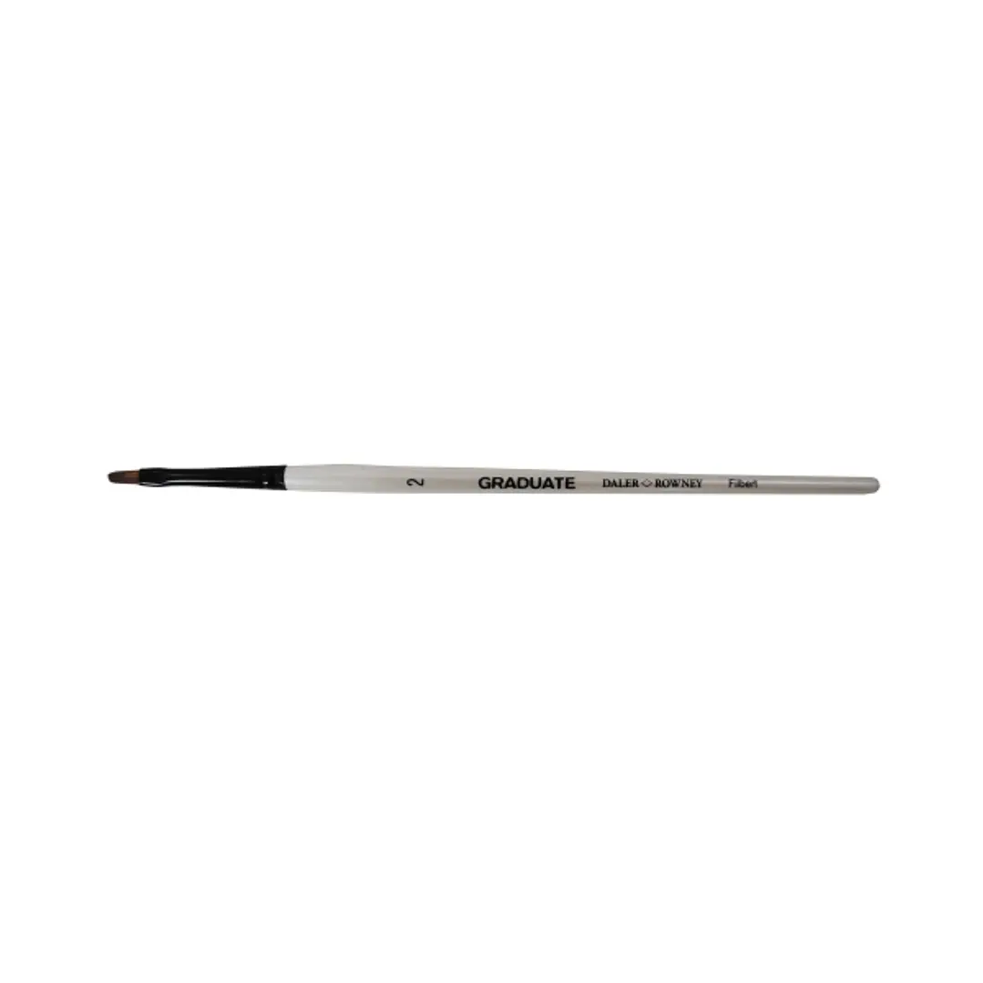 Daler Rowney Graduate Pincel Multitecnica - Pelo Sintetico - Mango Corto - Lengua de Gato Nº 2 1