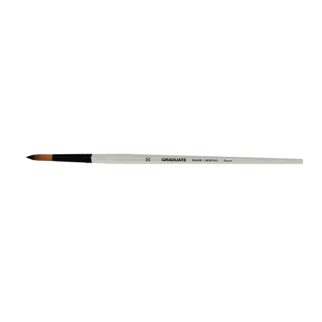 Daler Rowney Graduate Pincel Multitecnica - Pelo Sintetico - Mango Largo - Redondo, Nº20 1
