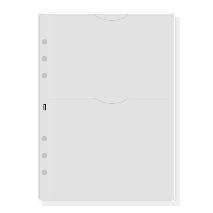 Finocam R1070 Pack de 6 Fundas Porta Cd para Agendas Open - Formato 1000 - 141x2x215mm - PVC - Color Gris Claro 1