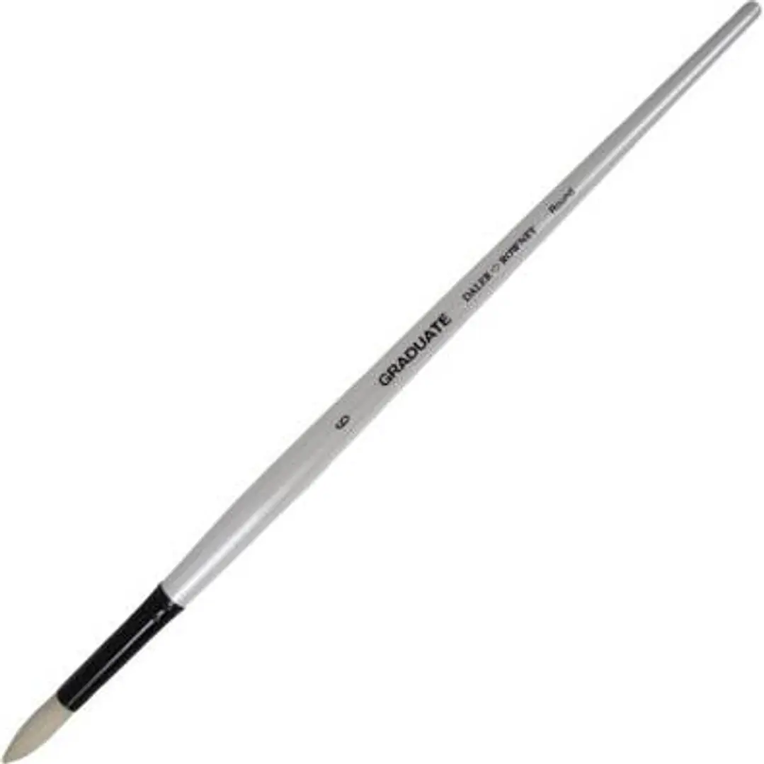 Daler Rowney Graduate Pincel para Oleo - Pelo de Cerda Natural - Mango Largo - Redondo - N°6 1