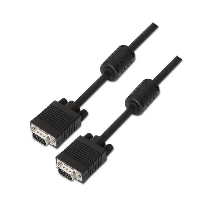 Aisens Cable SVGA con Ferrita - HDB15/Macho-HDB15/Macho - 3.0m para Monitor - Televisor y Proyector - Color Negro 1