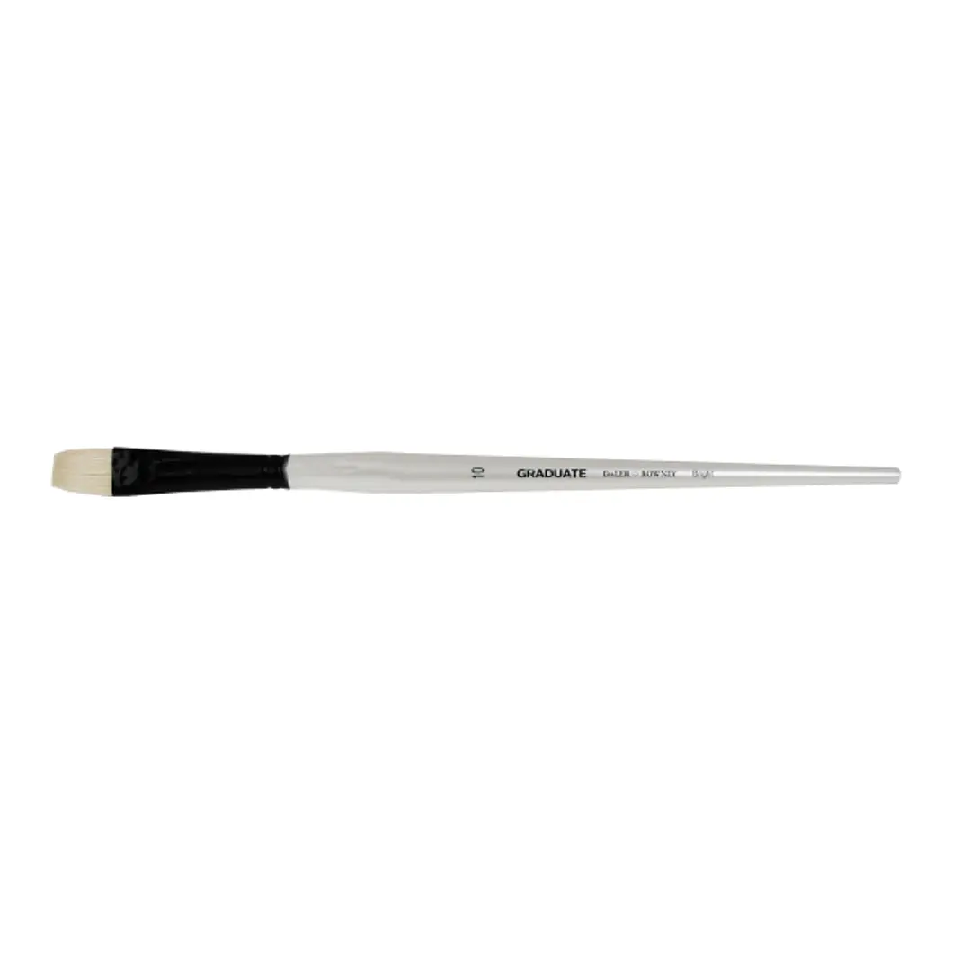 Daler Rowney Graduate Pincel para Oleo - Pelo de Cerda Natural - Mango Largo - Bright - N°10 1