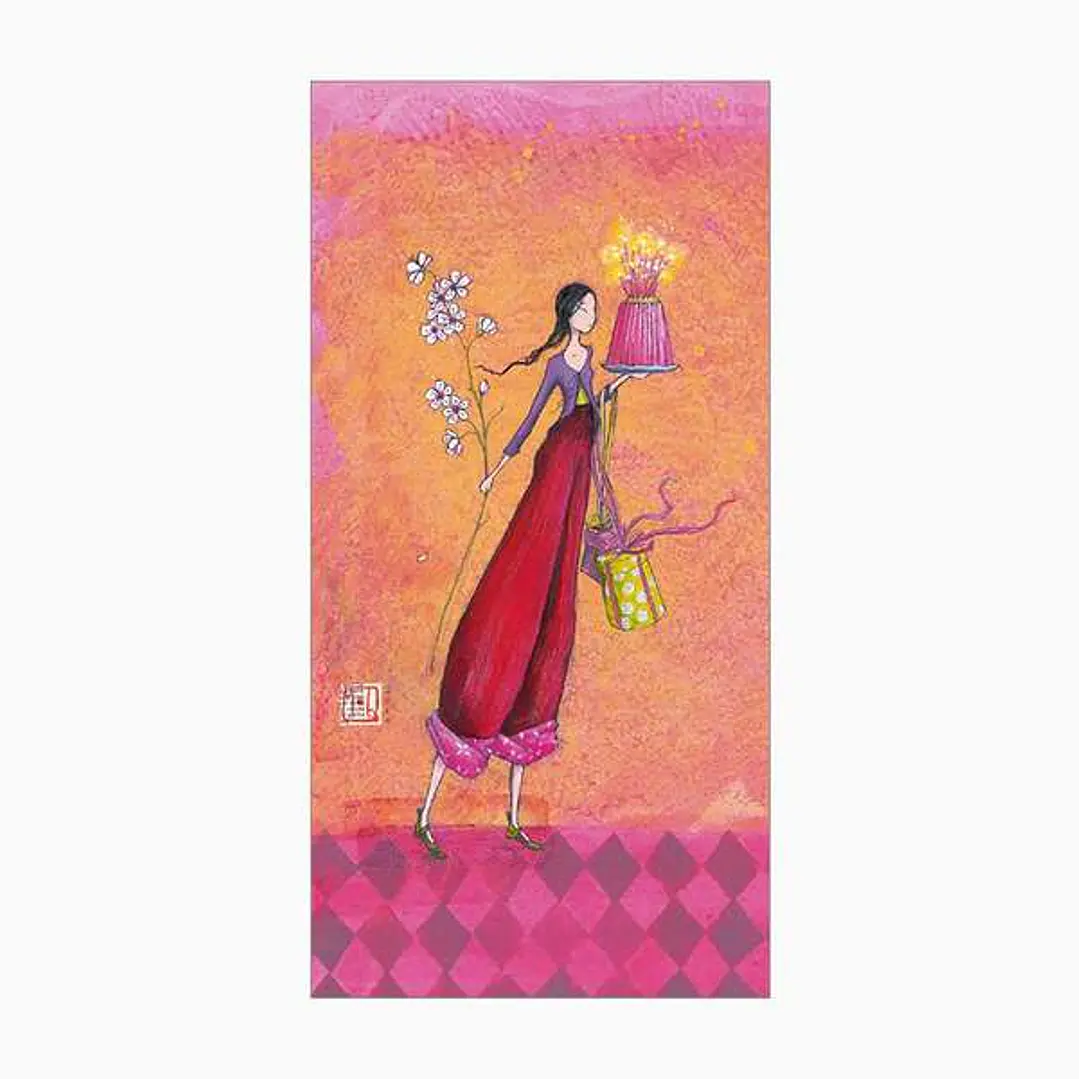 Pictura Gaëlle Boissonnard Tarjeta Doble - Acabado en Barniz de Relieve UV Grueso - Laminado Mate de Tacto Suave - 10.5x21cm - Papel con Certificacion 1