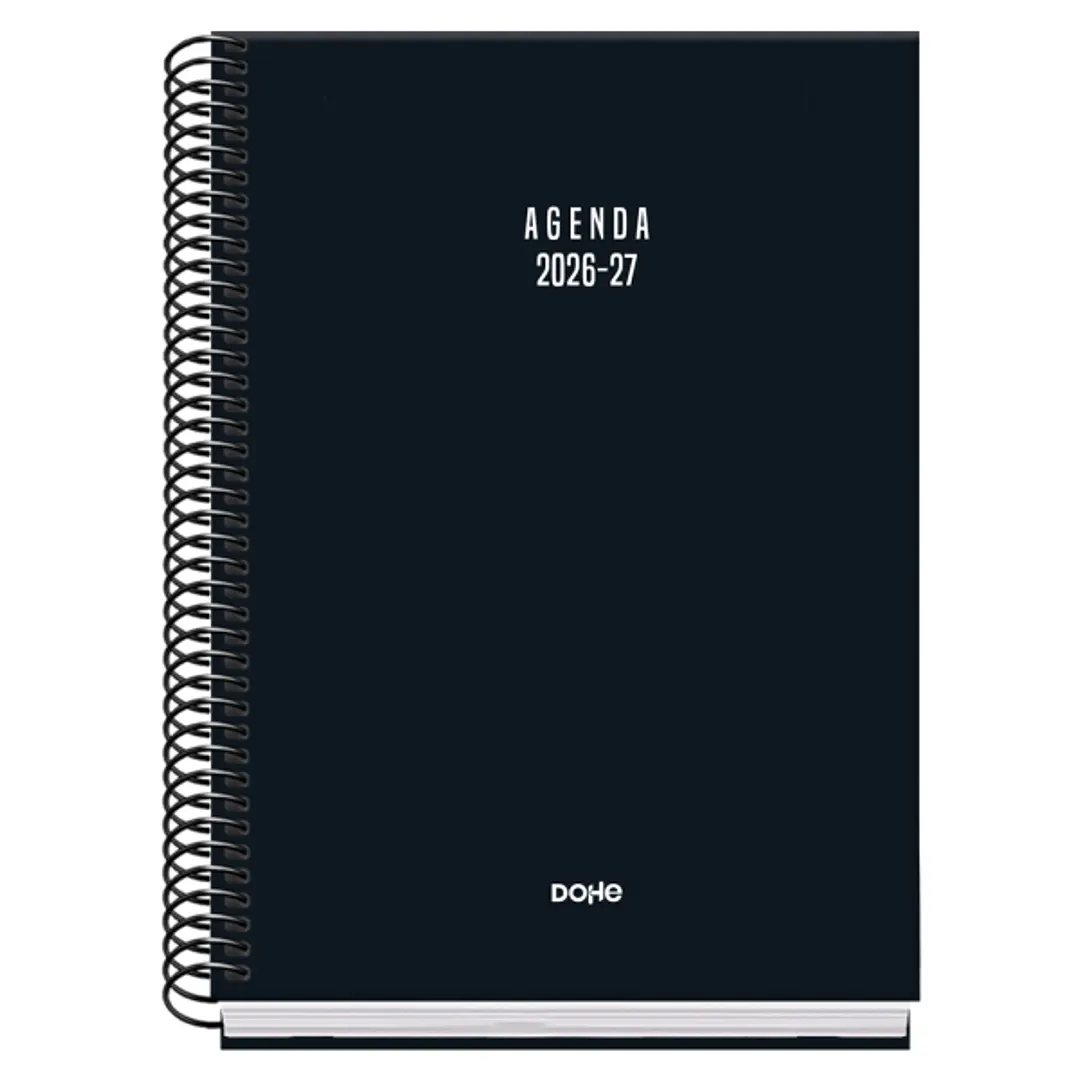 Dohe Basic Colour Vibes Agenda Escolar 26/27 - Formato A5 - Semana Vista - Papel Offset Ahuesado 70g - Cubierta de Carton Plastificado - Espiral Metal 1