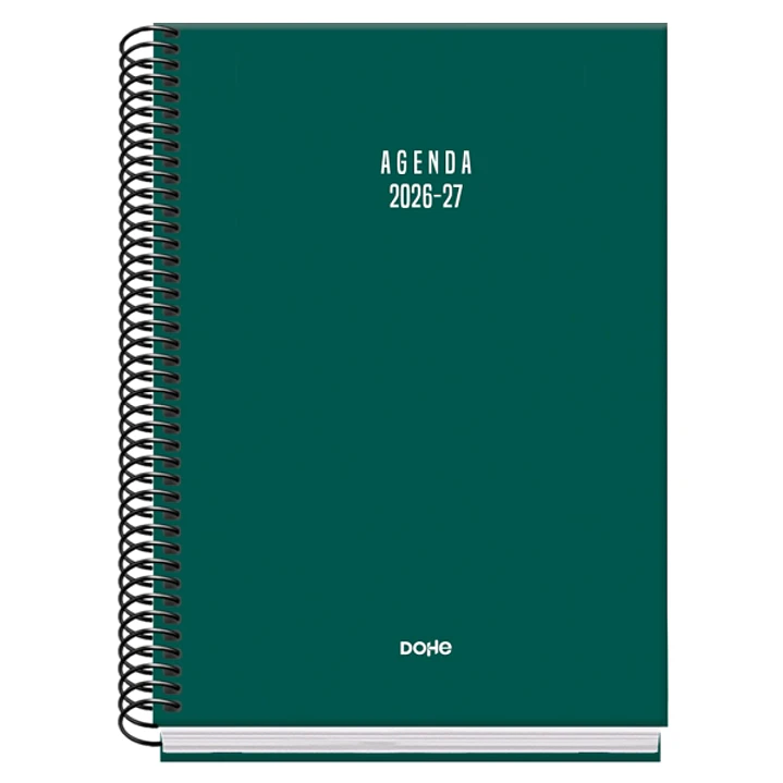 Dohe Basic Colour Vibes Agenda Escolar 26/27 - Formato A5 - Semana Vista - Papel Offset Ahuesado 70g - Cubierta de Carton Plastificado - Espiral Metal 1