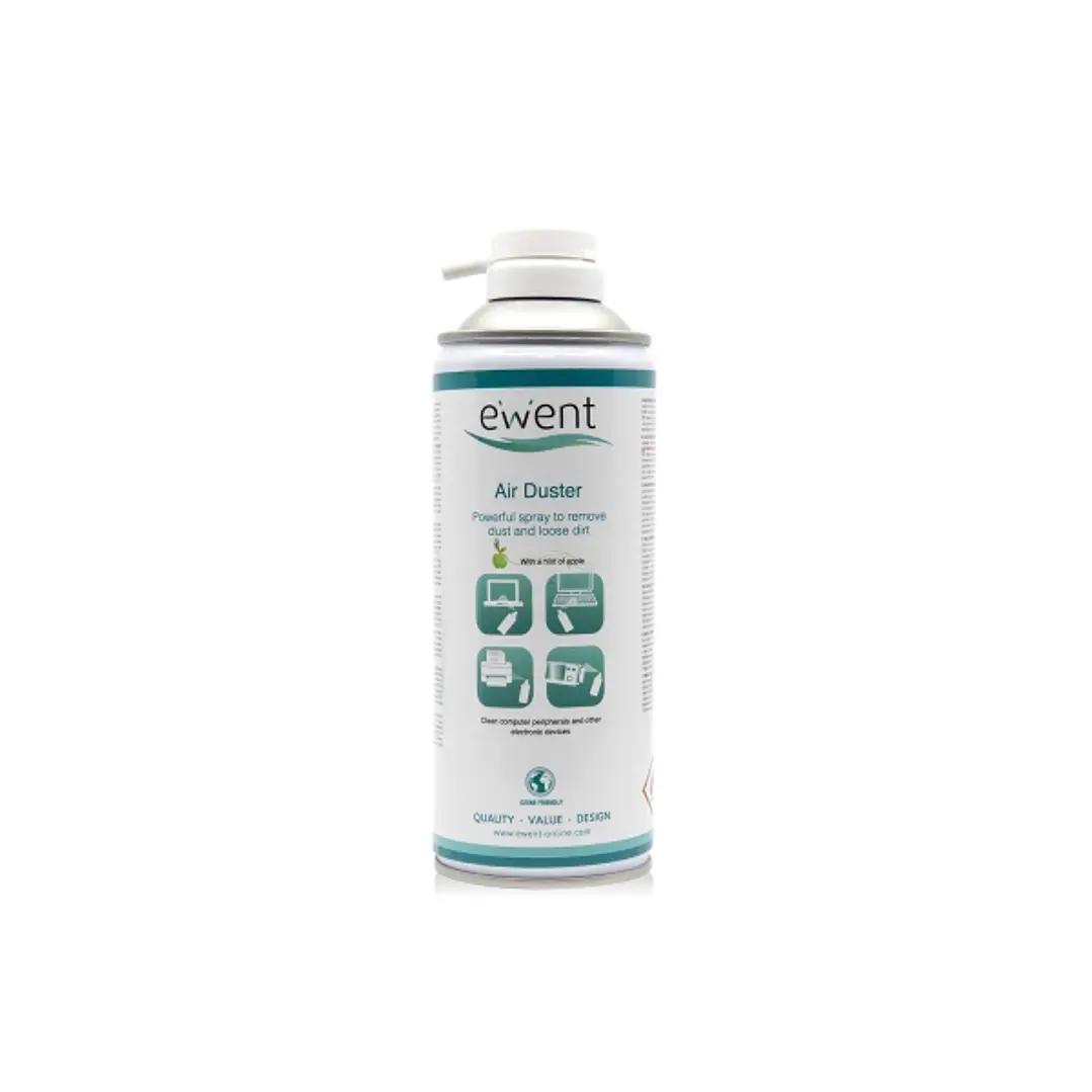 Ewent Spray de Aire Comprimido - Aroma a Manzana - Aplicador para Zonas Dificiles - Color Transparente 1