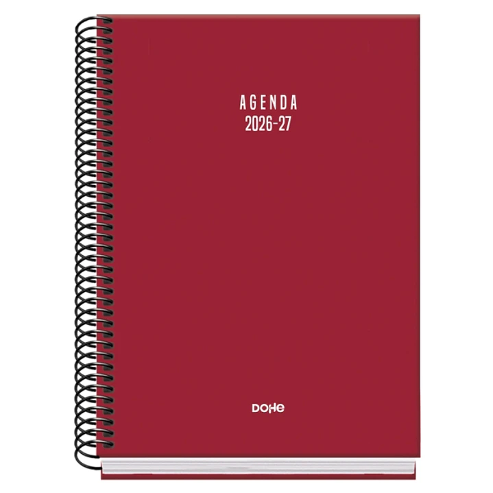 Dohe Basic Colour Vibes Agenda Escolar 26/27 - Formato A5 - Semana Vista - Papel Offset Ahuesado 70g - Cubierta de Carton Plastificado - Espiral - Gom 1