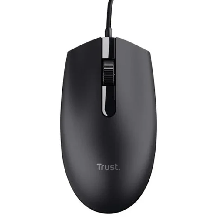 Trust TM101 Eco Raton USB 1200dpi - Fabricado con 50% de Plasticos Reciclados - 3 Botones - Uso Ambidiestro - Cable de 1.60m - Color Negro 1