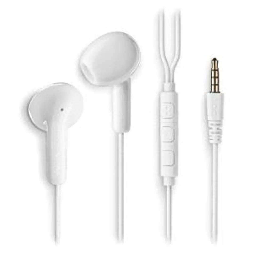 NGS CROSS FLIP Auriculares Intraurales con Microfono - Jack 3,5mm - Boton Multifuncion - Color Blanco 1