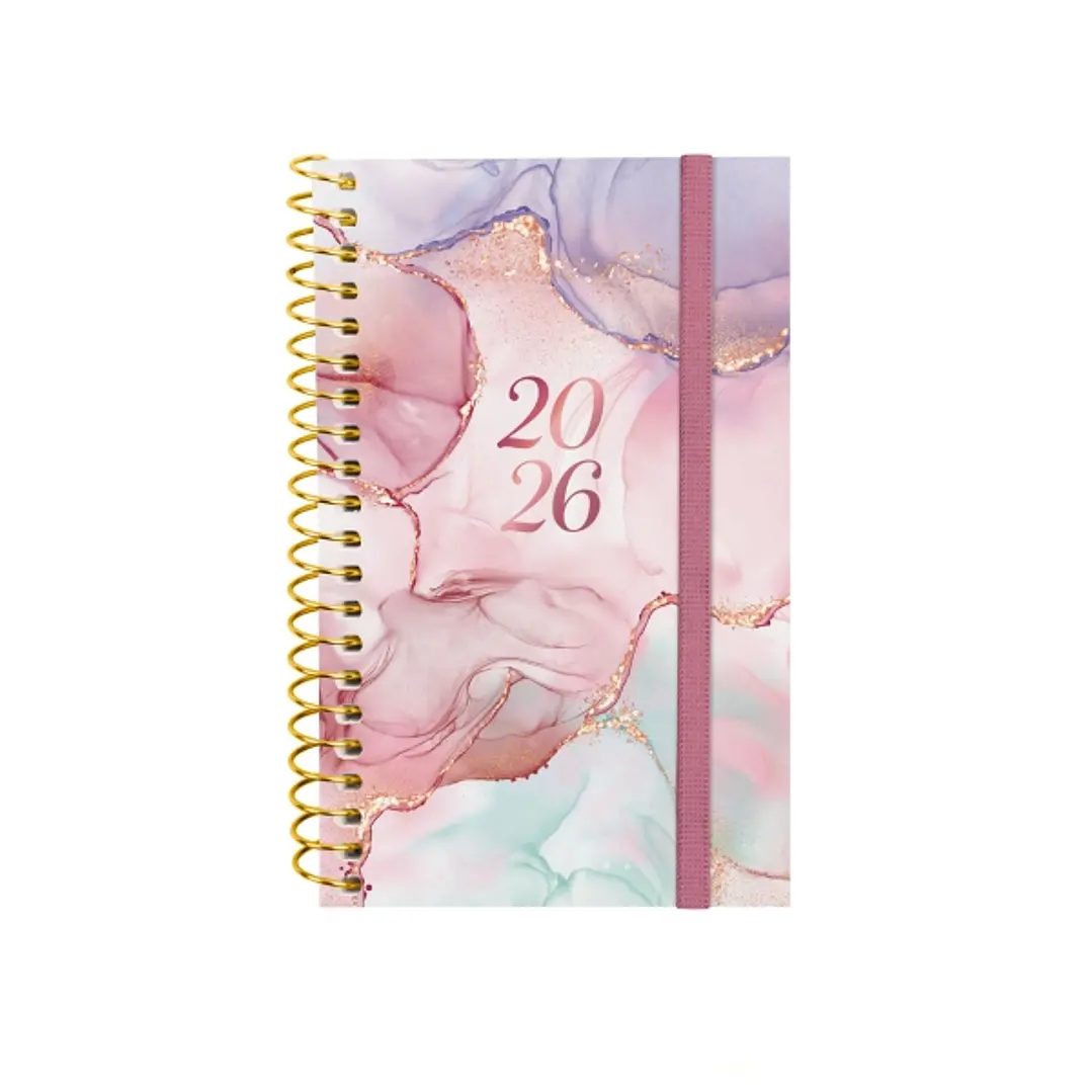 Finocam Design Collection Agenda de Espiral - Anual 2026 - Tapa Ligera - Formato E3 - 85x14x127mm - Semana Vista Horizontal - Color Varios 1