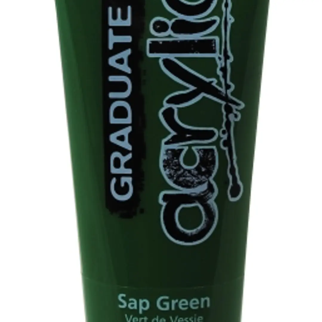 Daler Rowney Graduate Pintura Acrilica - Tubo de Plastico - 120ml - Color Verde Vejiga 1