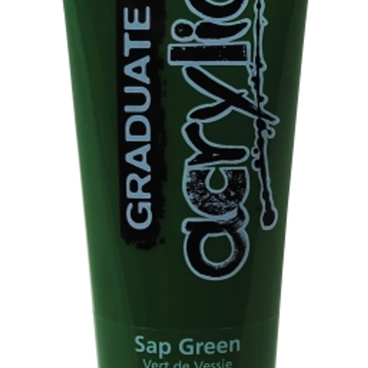 Daler Rowney Graduate Pintura Acrilica - Tubo de Plastico - 120ml - Color Verde Vejiga 1
