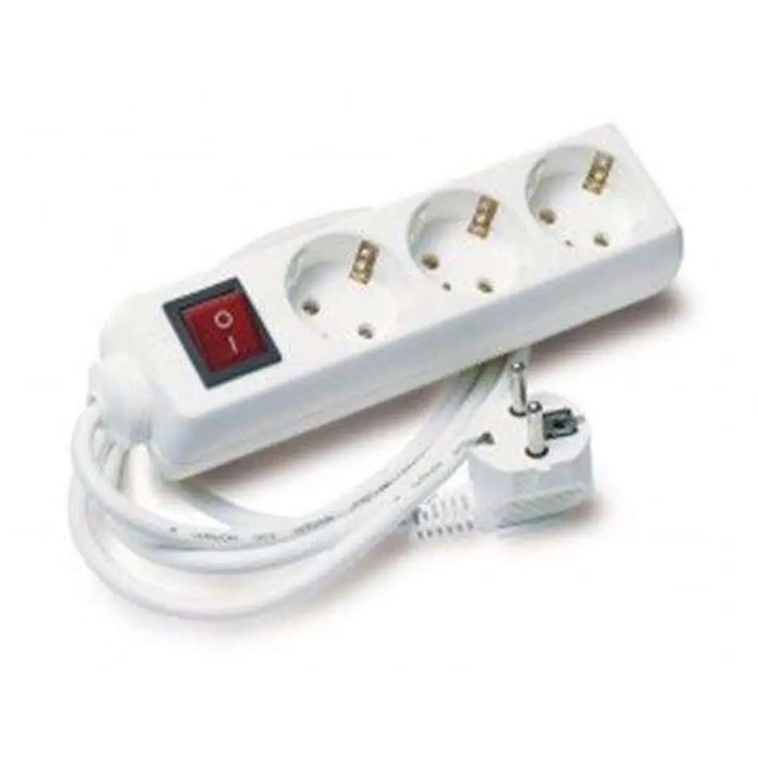 Elbat Regleta Alimentacion - 3x Schukos - Interruptor On/Off - Cable de 1.50m 1