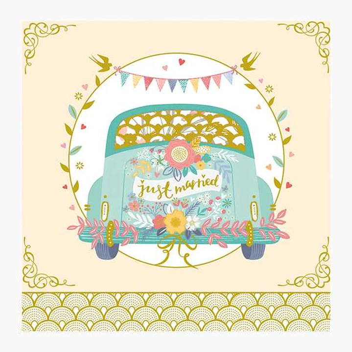 Pictura Tarjeta Arabesque - 16x16cm - Tematica Boda - Tarjeta Triptica sin Envoltorio - Incluido Sobre Blanco - Papel con Certificacion FSC 1