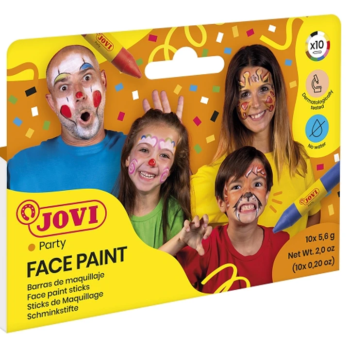 Jovi Estuche de 10 Barras de Maquillaje - Seguro E Inocuo - Facil de Limpiar - Diseñado en Barcelona - Color Surtido 1