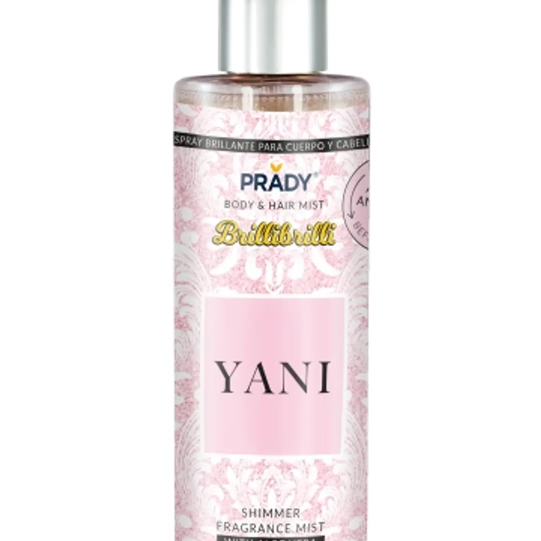 Prady Brilli Brilli Body & Hair Mist Yani - Frasco de 250 ml - Spray Pulverizador 1