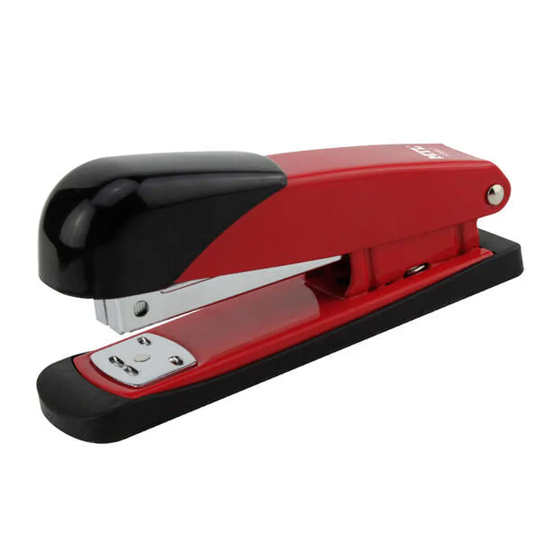 Dohe Grapadora de Sobremesa Metalica - Hasta 20 Hojas - Capacidad 100 Grapas - Color Negro/Rojo 1